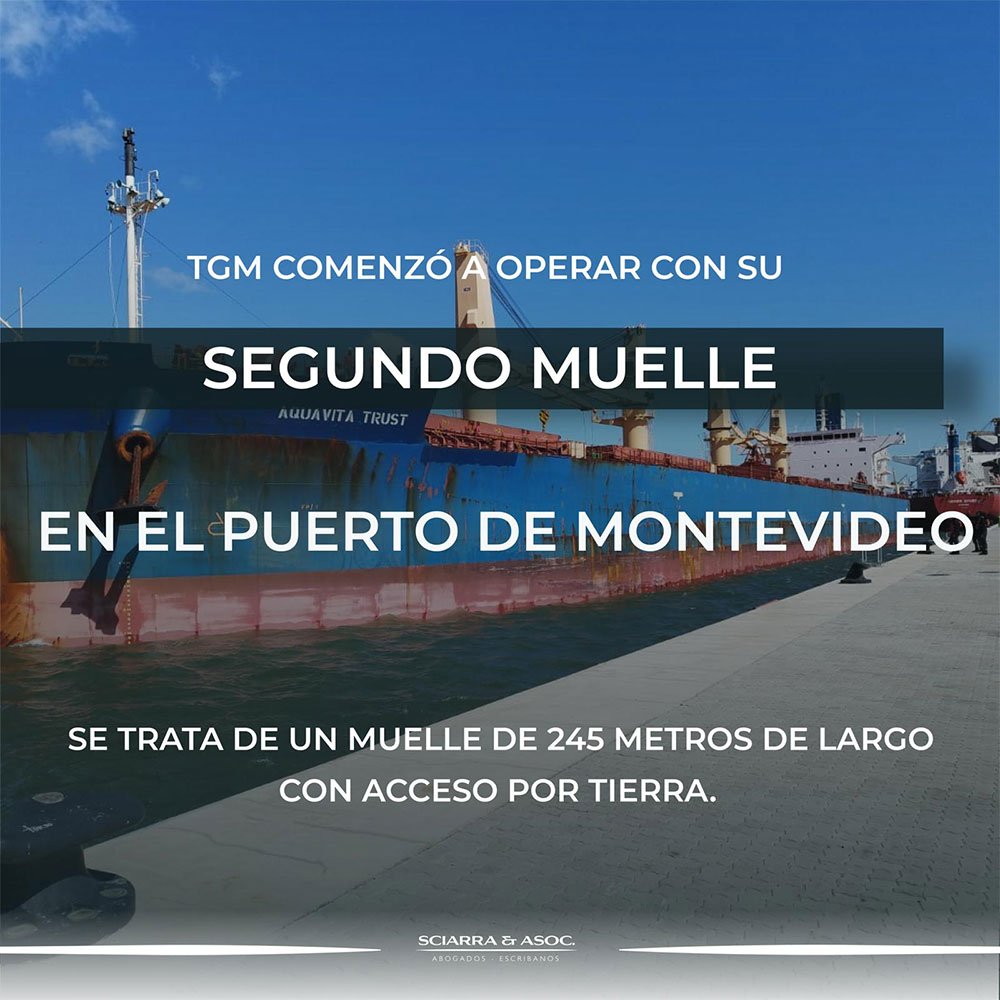 SCIARRA & ASOC TGU comenzó a operar con su segundo muelle en el puerto de Montevideo