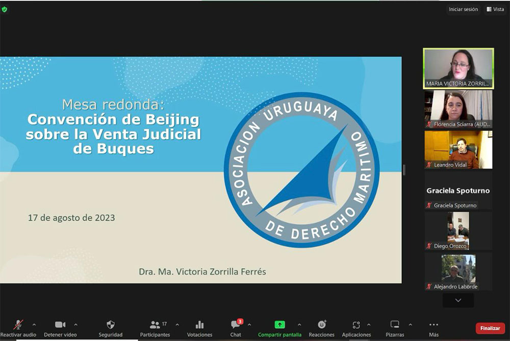 SCIARRA & ASOC Mesa redonda: “Convención de Beijing sobre la venta judicial de buques”